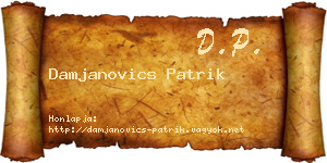 Damjanovics Patrik névjegykártya